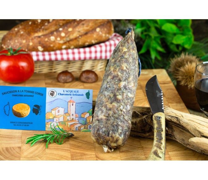 SAUCISSON CORSE FUME A LA TOMME CORSE