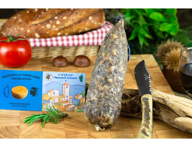SAUCISSON CORSE FUME A LA TOMME CORSE